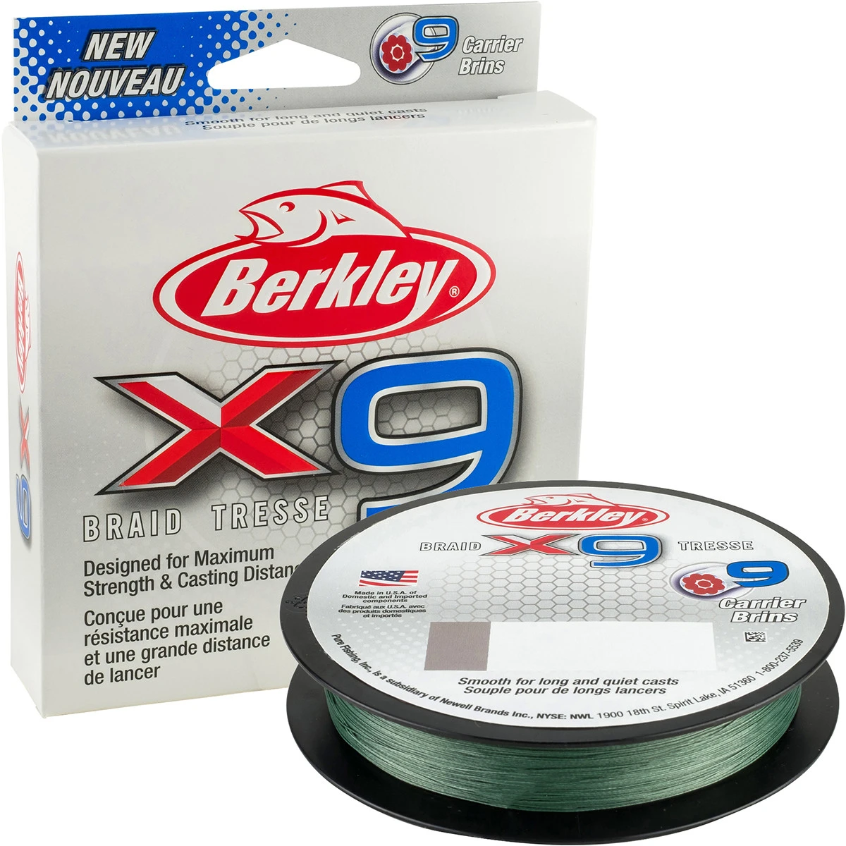 Berkley X9 Braided Line - Low-Vis Green 3 Berkley X9 Braided Line - Low-Vis Green