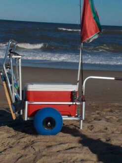 Fish-N-Mate 723 Beach Caddy With Blue Poly Wheels