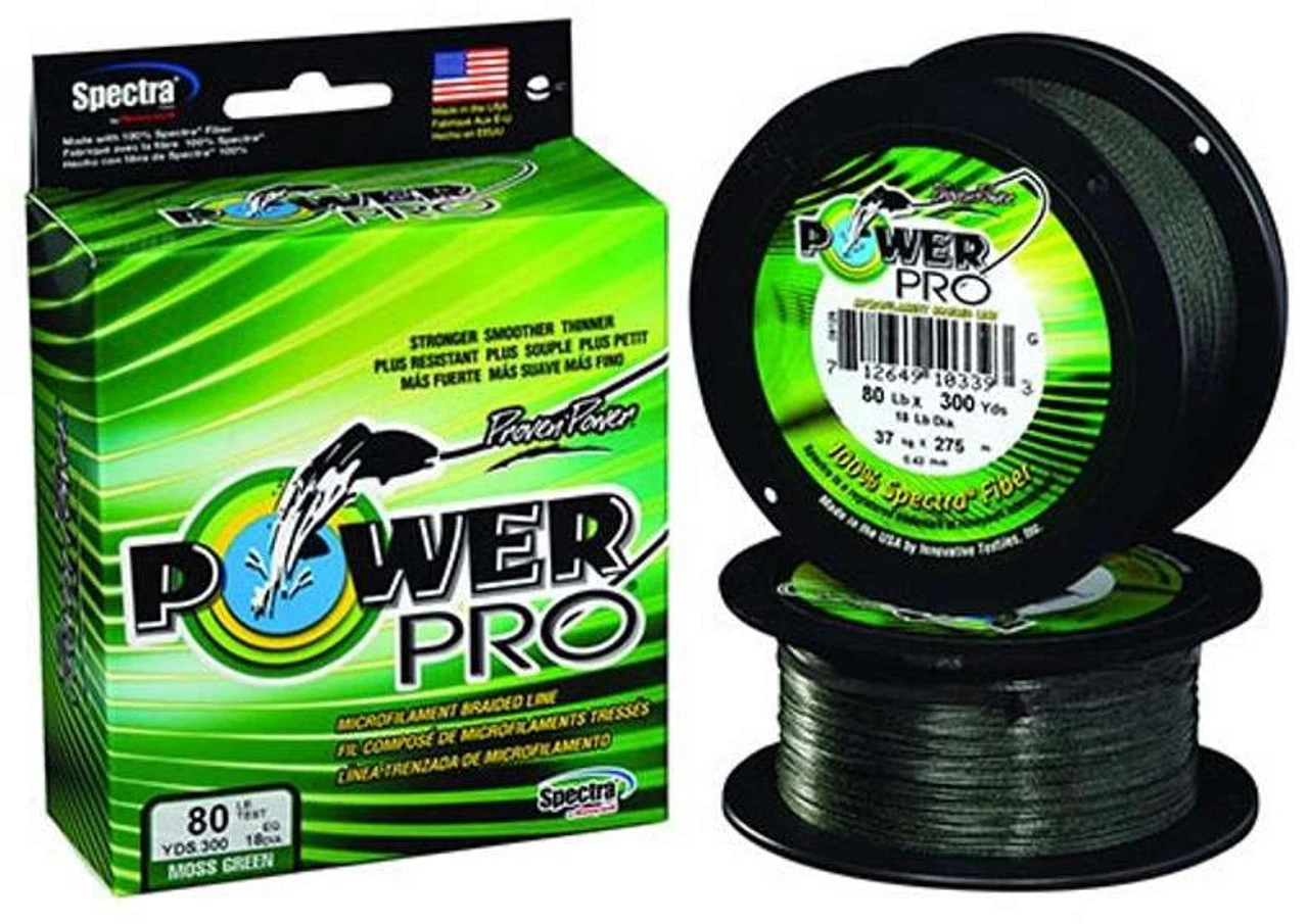 Power Pro Braided Spectra Fishing Line - Moss Green 3 Power Pro Braided Spectra Fishing Line - Moss Green