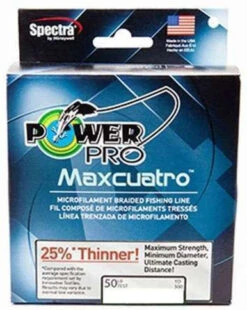 Power Pro Maxcuatro Braided Fishing Line - White