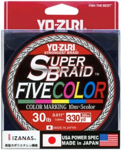 Yo-Zuri SuperBraid Braided Fishing Line - Five Color 12 Yo-Zuri SuperBraid Braided Fishing Line - Five Color -Saltwater Fishing Tackle Store yo zuri superbraid five color 16369.1697372372