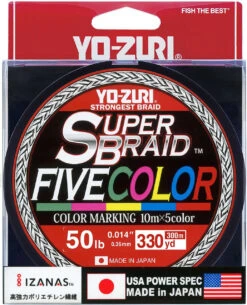 Yo-Zuri SuperBraid Braided Fishing Line - Five Color 14 Yo-Zuri SuperBraid Braided Fishing Line - Five Color -Saltwater Fishing Tackle Store yo zuri superbraid five color 94046.1697372372
